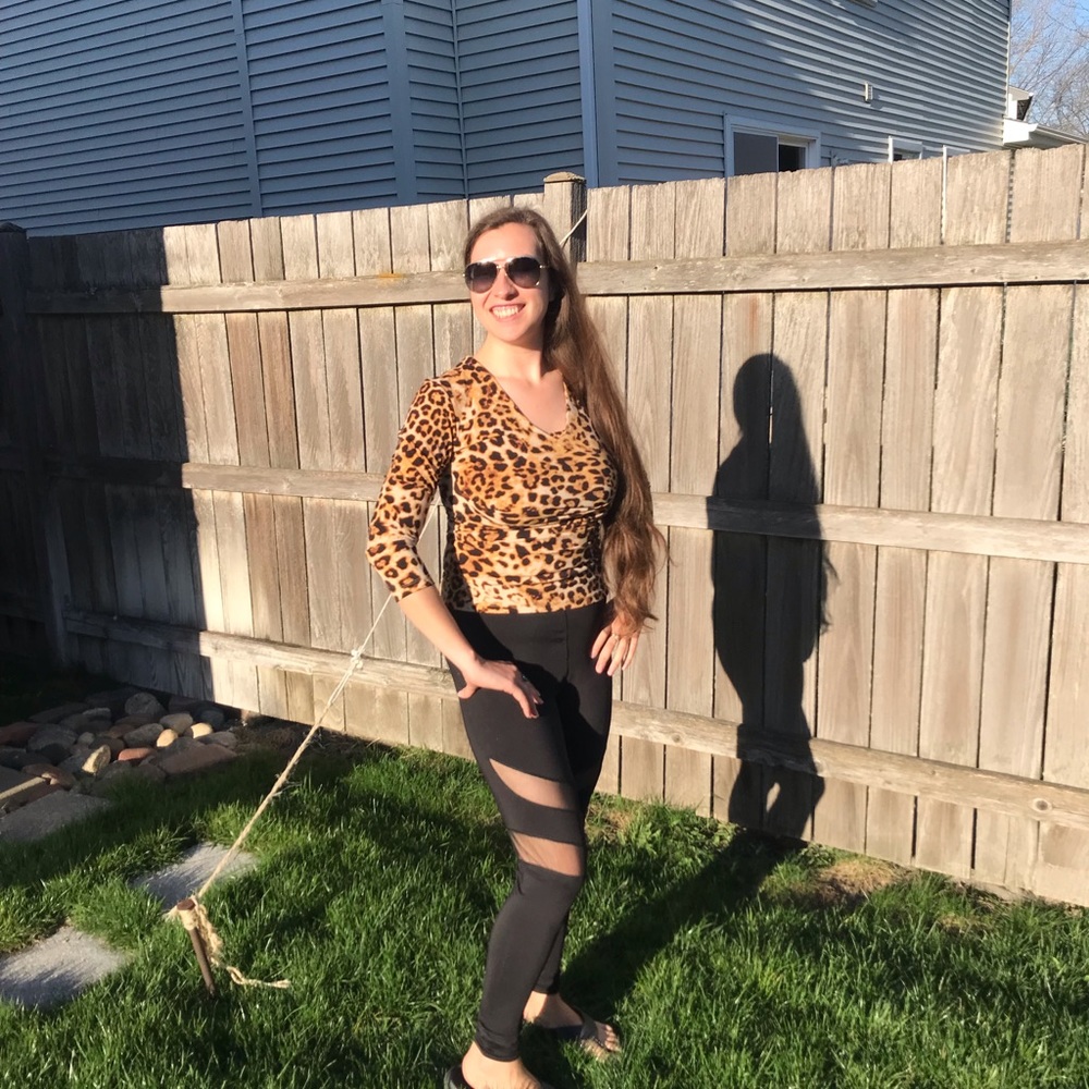Anne Klein Leopard Print Ruched - Picture 14 of 14